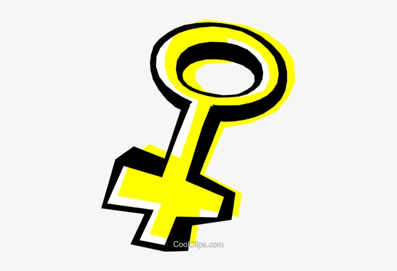 Female Symbol Royalty Free Vector Clip Art Illustration - Cross, transparent png #999342