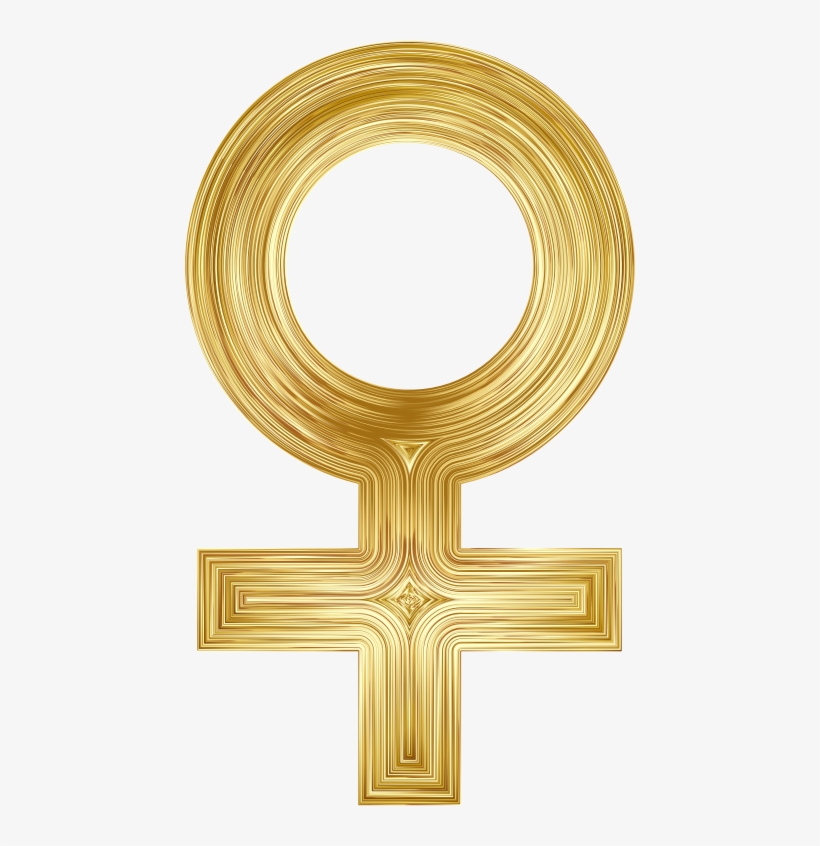 Medium Image - Gold Female Symbol Png, transparent png #999406