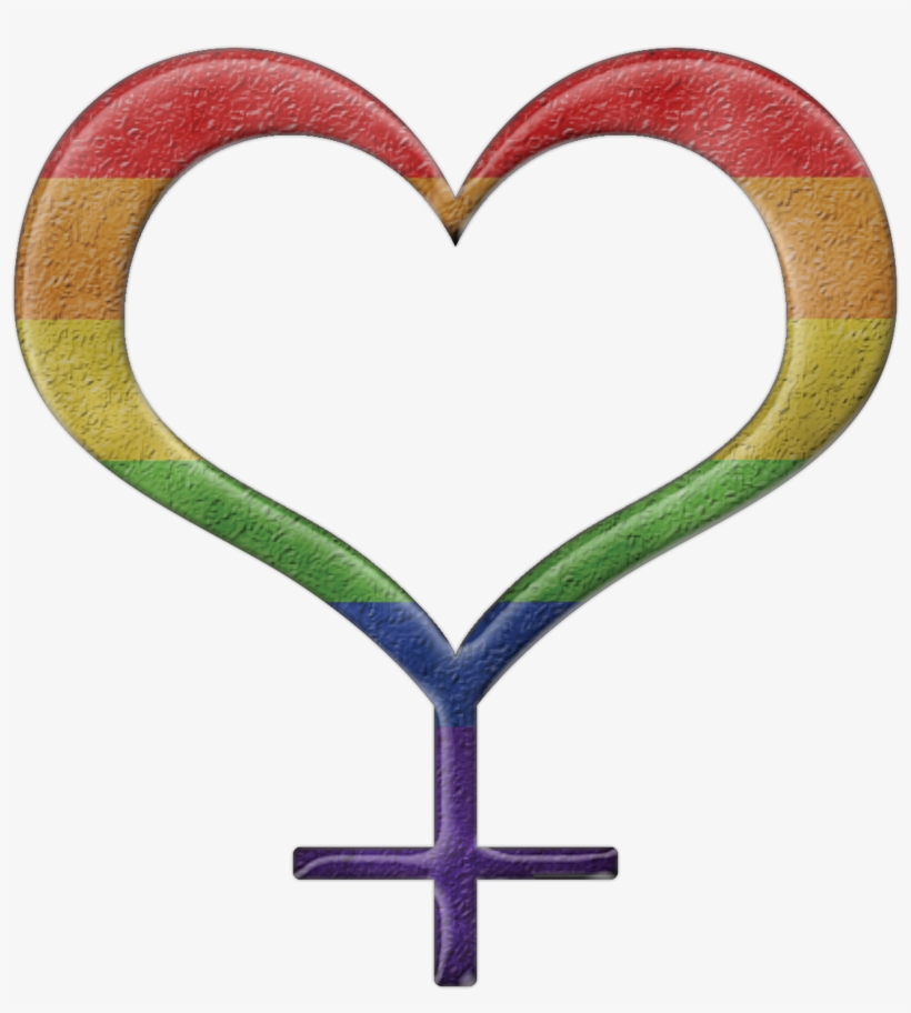 Lgbt Pride Heart Shaped Female Gender Symbol - Pansexual Pride Gender Neutral, transparent png #999445