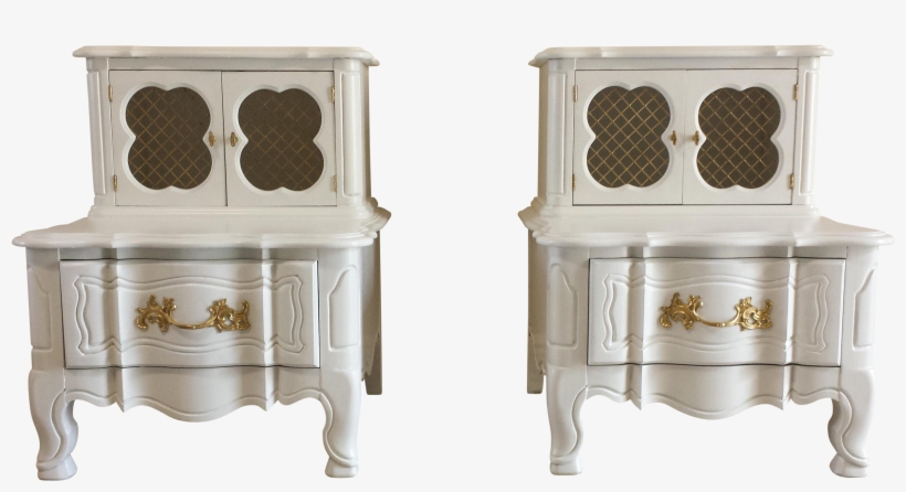 White Chicken Wire Nightstands - Cabinetry, transparent png #999846