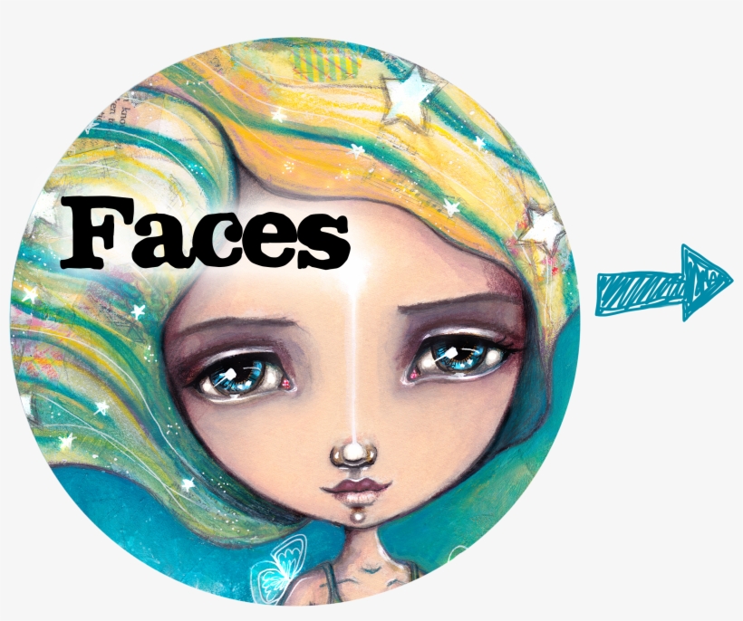 Faces/ Wellbeing, Healing & Art And Whimsical/ Quirky - Illustration, transparent png #9901341