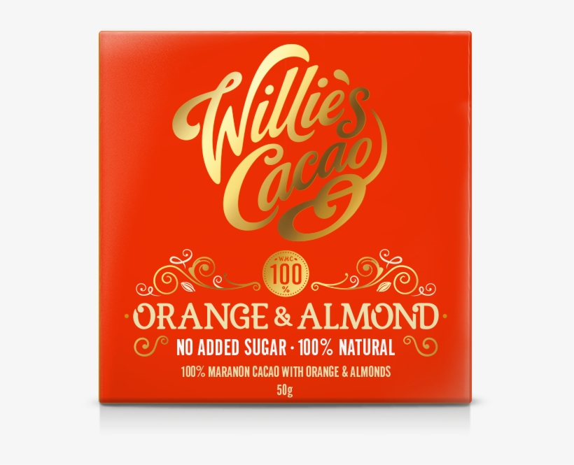 Orange & Almond 100% Cacao No Added Sugar Flat - Graphic Design, transparent png #9901873