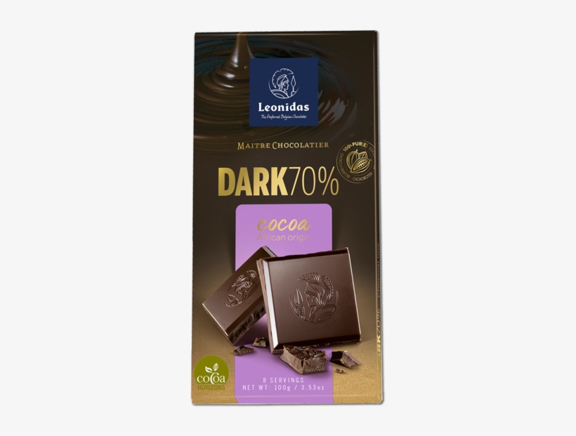Leonidas Dark 70% Cocoa African Origins Bars - Leonidas Dark Chocolate, transparent png #9902840
