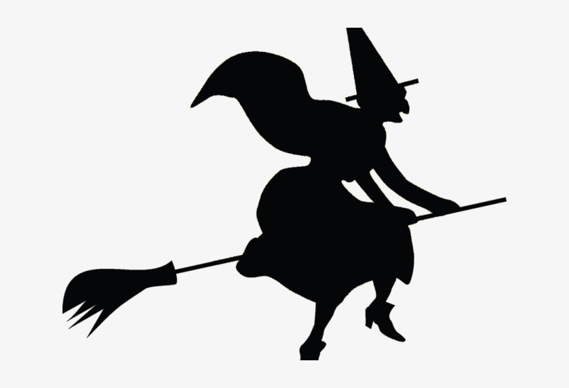 Witch Clipart Broomstick - Transparent Halloween Witch Clipart, transparent png #9904074