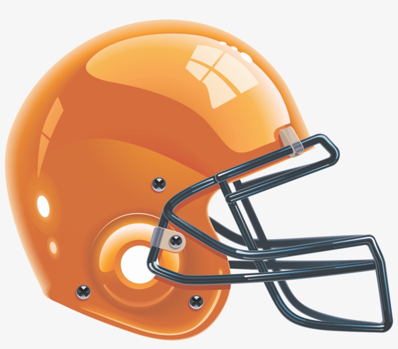 Stallions Vs Hawkeyes - Orange Football Helmet Png, transparent png #9904077