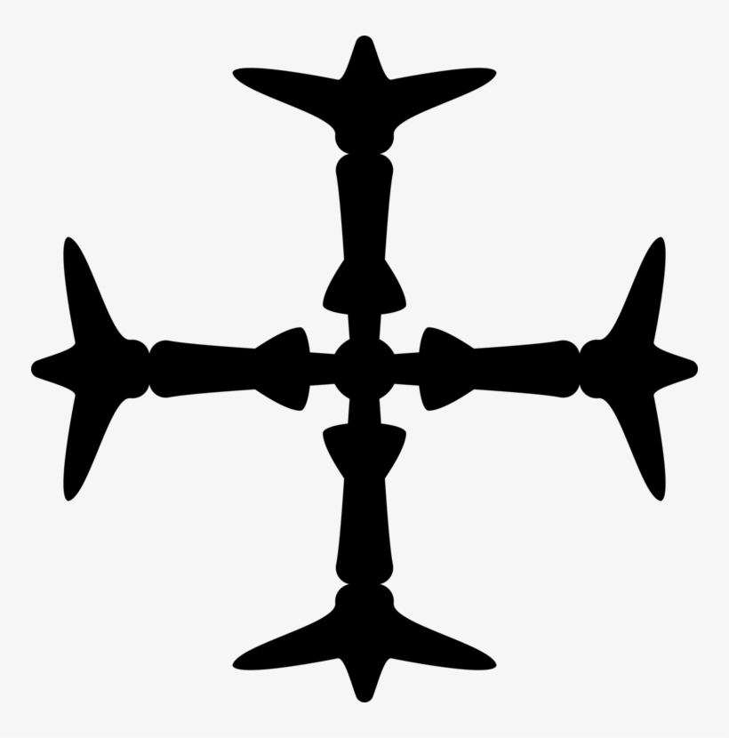 Airplane Earring Propeller Cross Charms & Pendants, transparent png #9905756