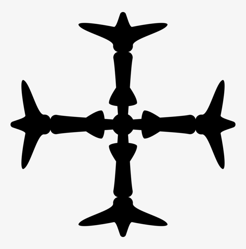 Airplane Earring Propeller Cross Charms & Pendants, transparent png #9905756