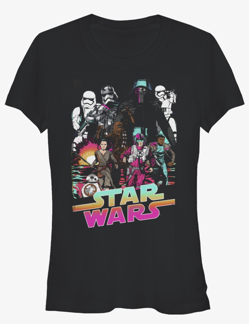 Junior Neon Star Wars The Force Awakens Shirt - Active Shirt, transparent png #9905773