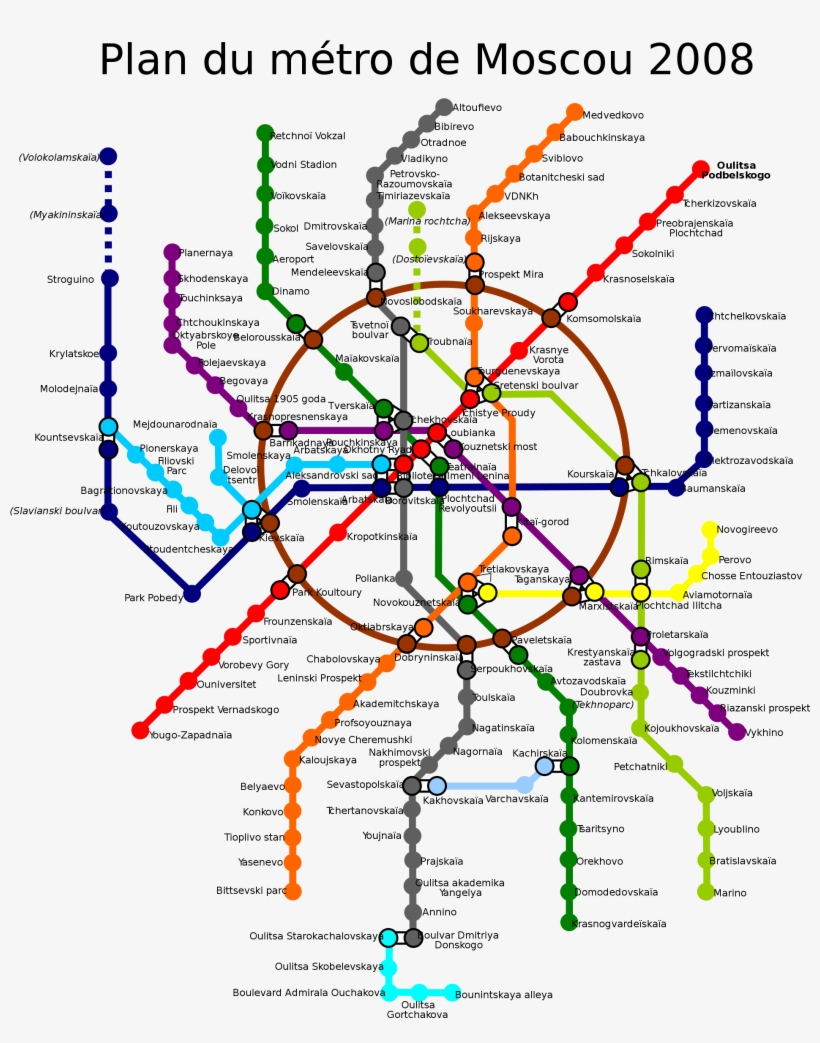 Moscow Metro Map - Plan Metro, transparent png #9905928