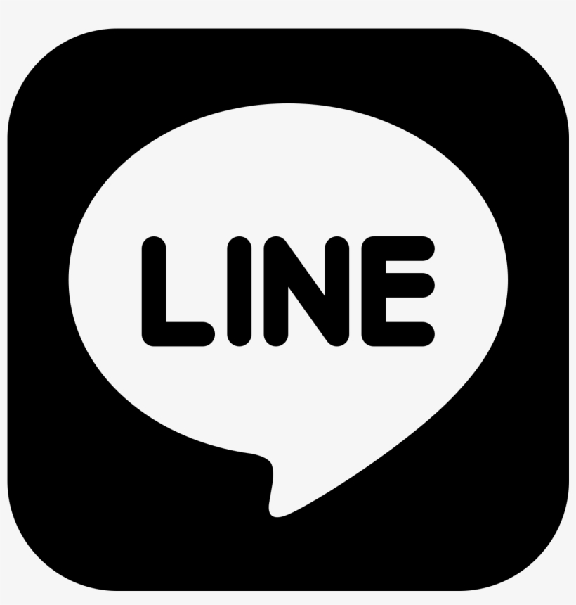 Social Media Icons - Line App Logo Black, transparent png #9907593