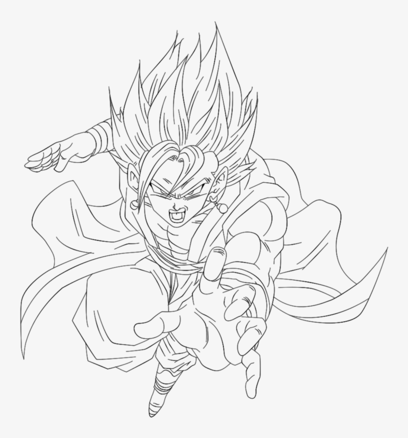 017 Malbuch Malvorlagen Vegito Potentialplayers New - Vegetto Xeno Ssj4 Para Colorear, transparent png #9907736