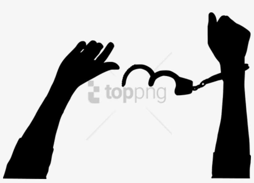 Free Png Hand Png Image With Transparent Background - Hands In Handcuff Silhouette, transparent png #9908071