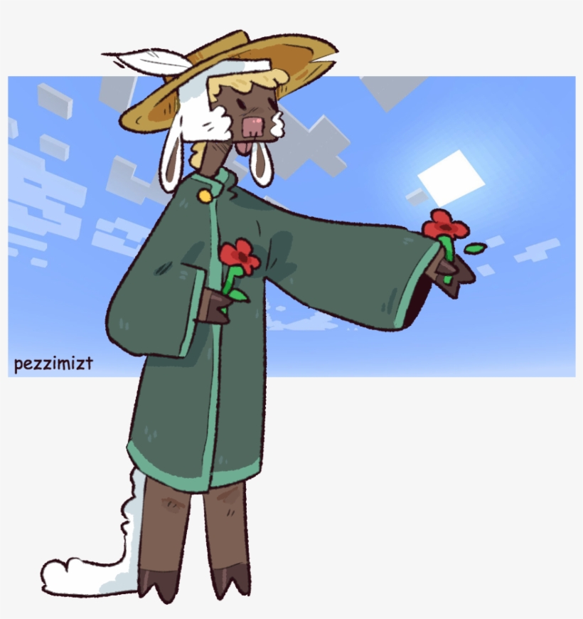My Minecraft Oc Poppy Shes A Sheep Person Who Was Found - Cartoon, transparent png #9908844