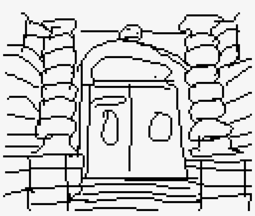 Doorway - Minecraft Castle Blueprints, transparent png #9909225