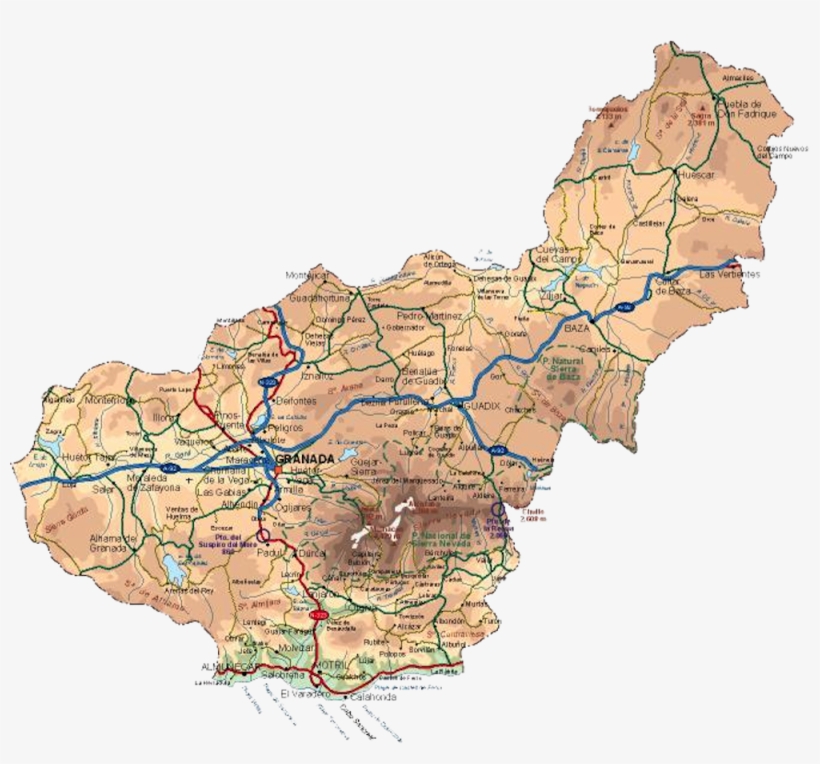 Mapagranada - Provincia De Granada, transparent png #9911816