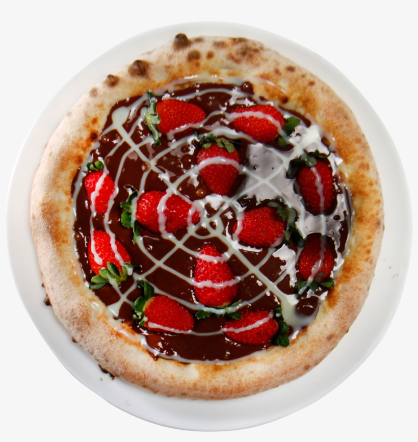 Pizza De Chocolate Com Morango - Flatbread, transparent png #9912136
