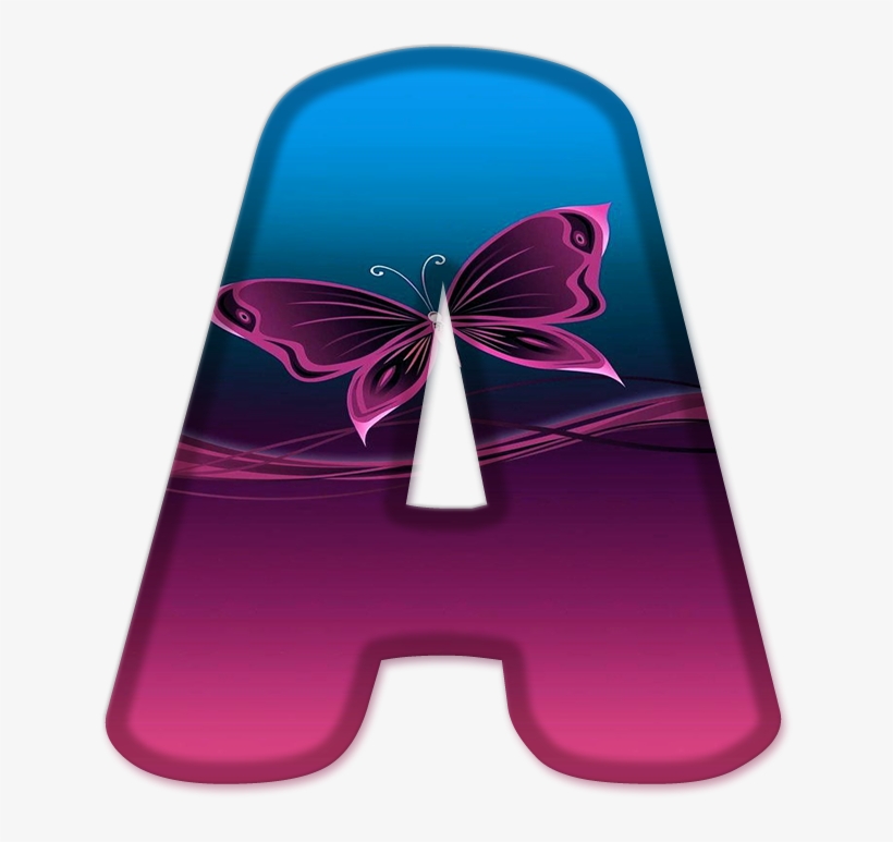 Alfabeto Decorativo Borboletas Png - Butterfly, transparent png #9912224
