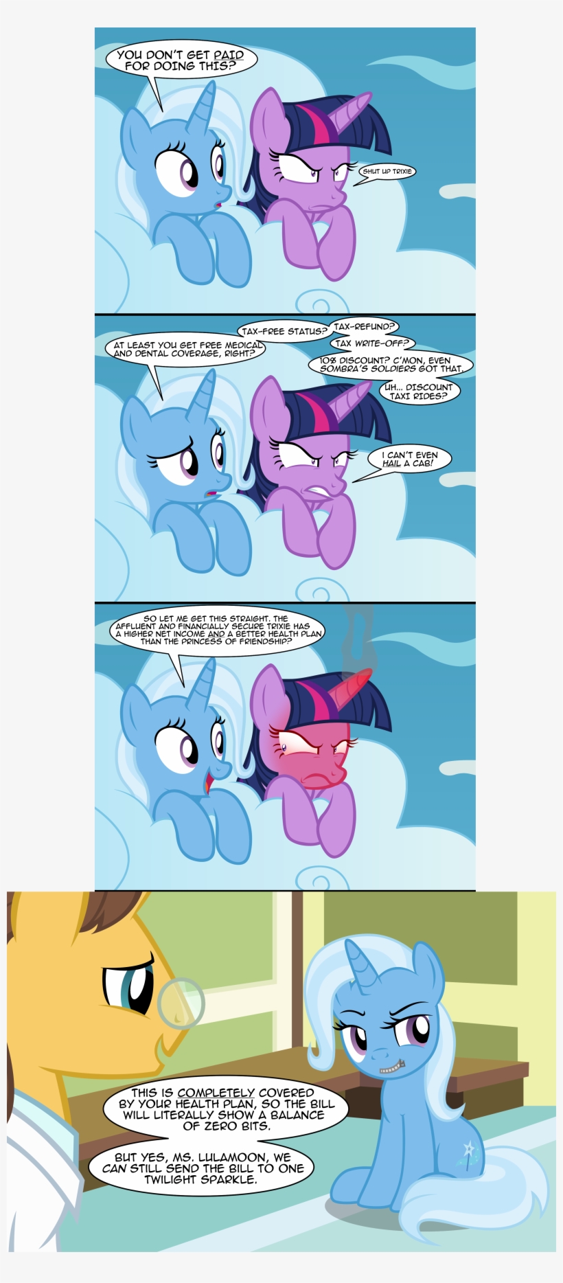 Uploaded - Twilight Sparkle X Trixie Comic, transparent png #9912629