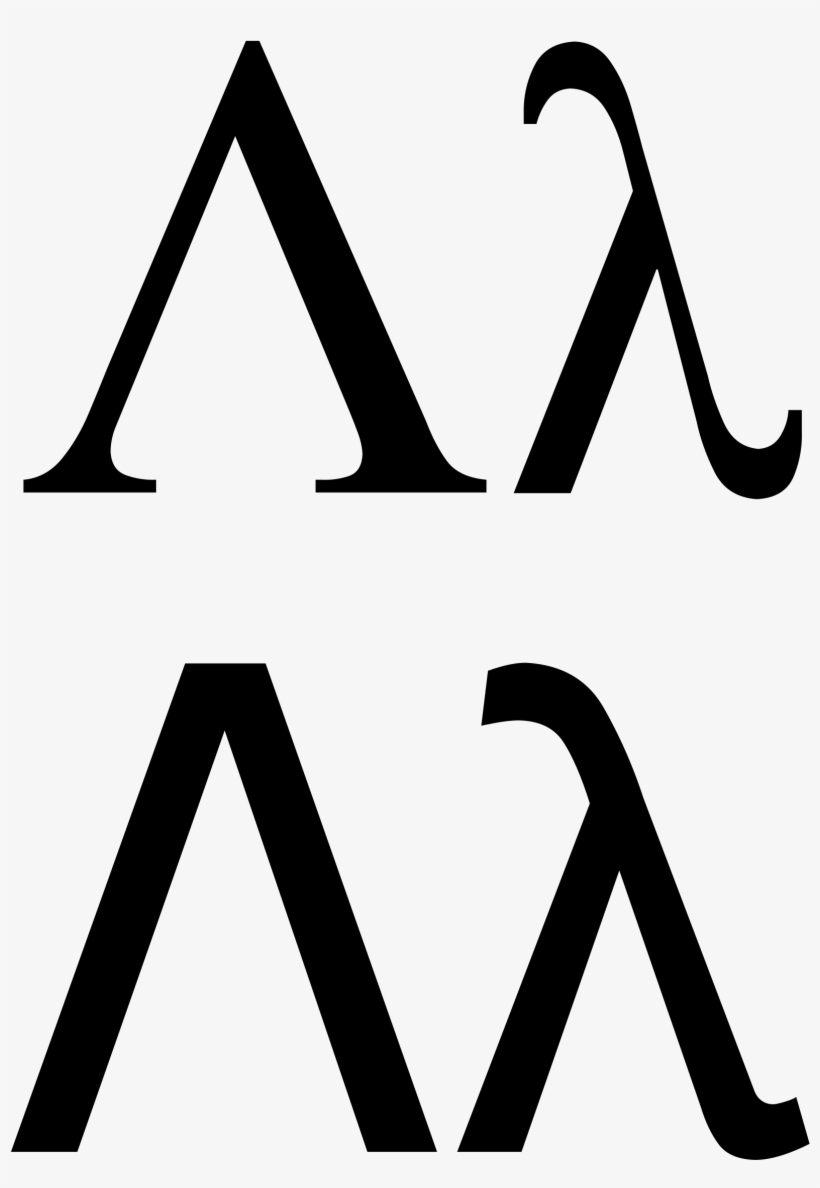 File Letter Serif Sans - Lambda Greek Letter, transparent png #9913107