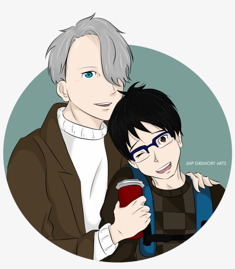 Victuuri Yuri On Ice Yuuri Katsuki Victor Nikiforov - Cartoon, transparent png #9913394