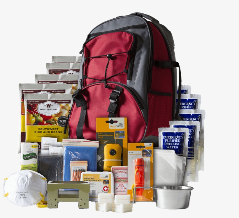 5 Day Red Survival Backpack - Backpack For Emergency Kit, transparent png #9914694