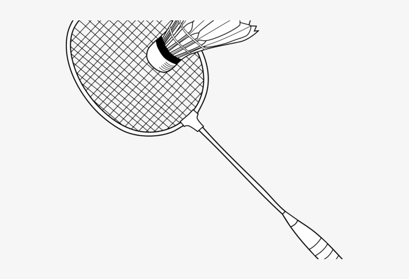 Badminton Clipart Border - Coloring Picture Of Badminton, transparent png #9914844