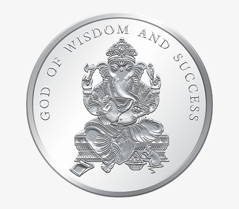 5 Gms Silver 999 Ganesh Ji Without Color Coin - Ganesh Coin, transparent png #9915419