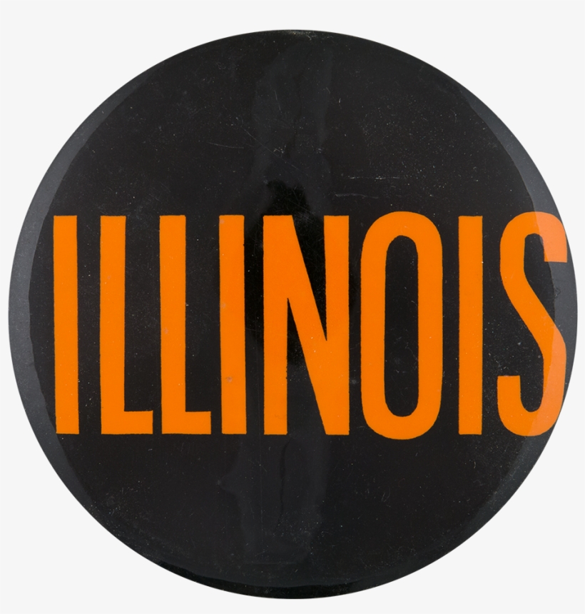 Illinois Black And Orange Sports Button Museum - Circle, transparent png #9916752