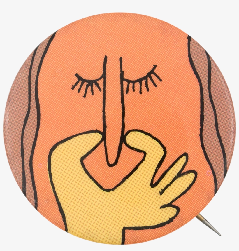 Orange Face Holding Nose Art Button Museum - Emblem, transparent png #9916791