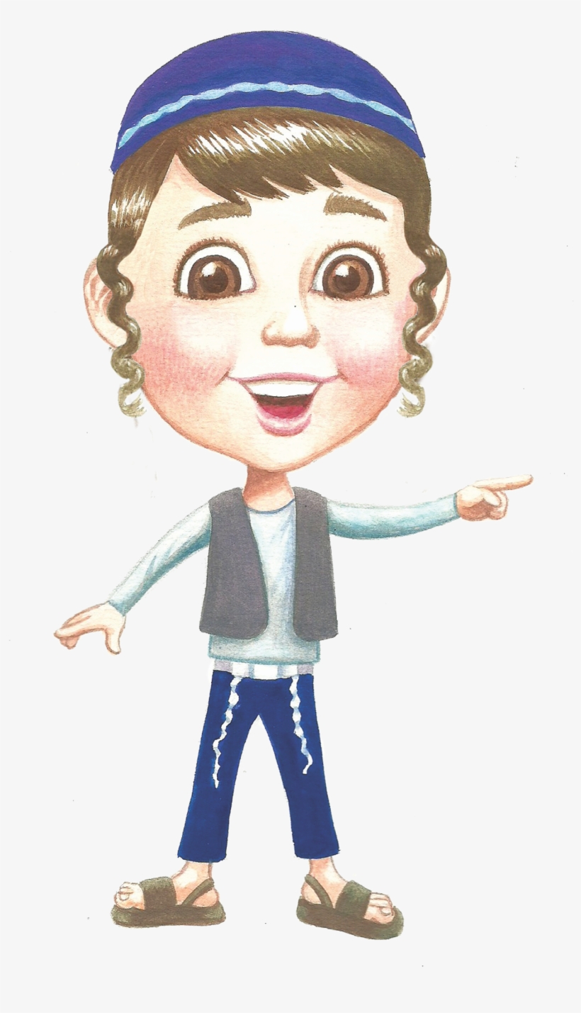 Simon, Our Jewish Friend, Walks With Us Through The - Jewish Children Cartoon, transparent png #9916892