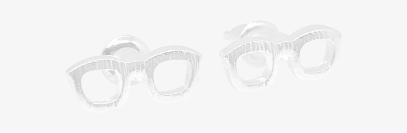 Glasses Stud Fashion Earrings - Circle, transparent png #9918432