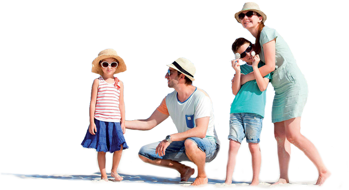 Beach People Png Download - Семья На Море Пнг (700x381), Png Download