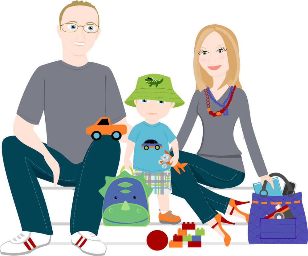 Png Transparent Download Drawing Images At Getdrawings - Cartoon Family Of 3 (1000x831), Png Download