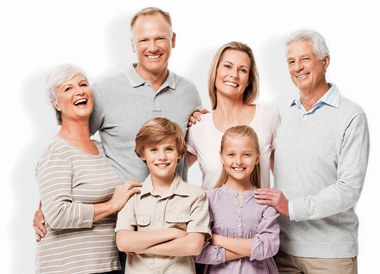 Happy Family Smiling - Family Of Different Cultures (750x541), Png Download