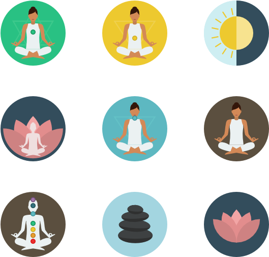 Packs Vector Svg Psd Png Eps - Yoga Icon Transparent (600x564), Png Download