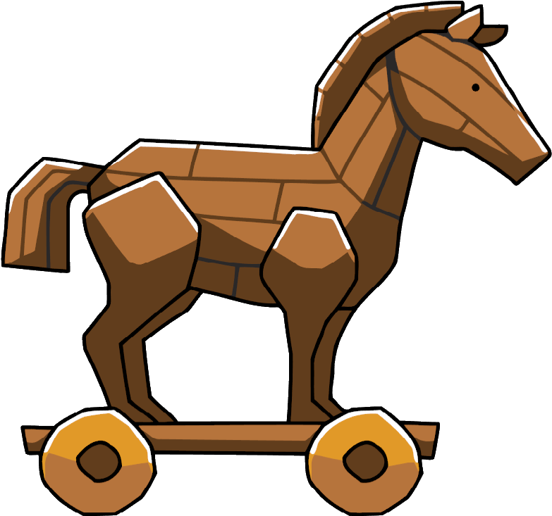 Horses Clipart Watercolor - Virus Caballo De Troya (805x741), Png Download