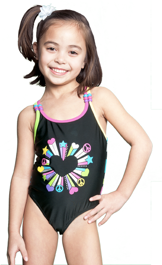 Tween Swimsuit Swimwear Tween For The Beach Island - Girl (432x639), Png Download