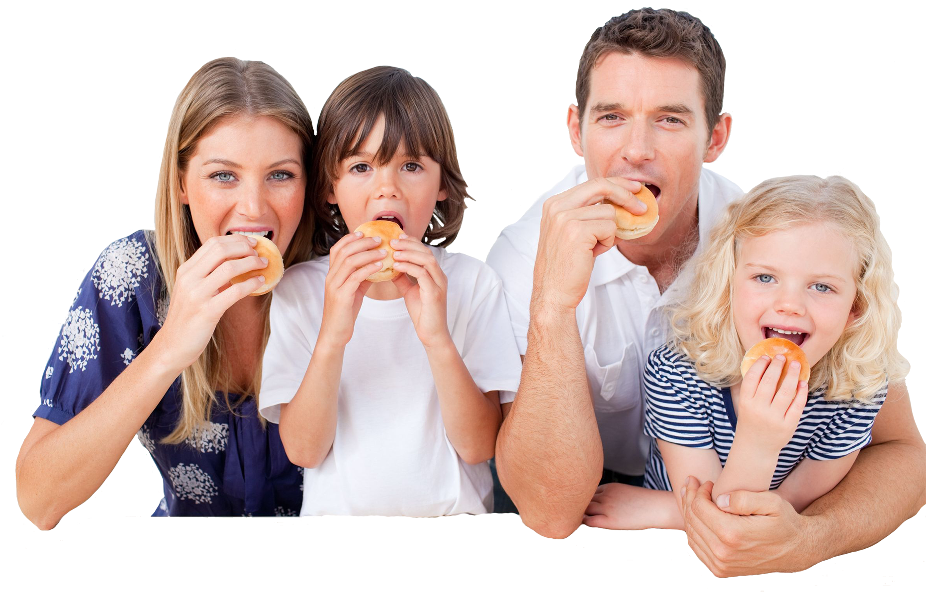 No Strange Taste - Family Eating Together Png (1920x1345), Png Download