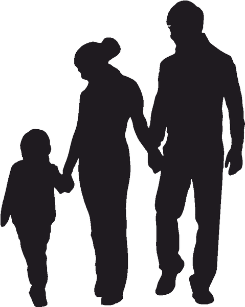 Parent Child Father Silhouette - Silhouette Family (800x800), Png Download