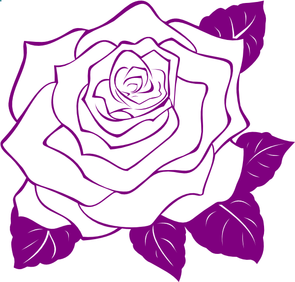Download Purple Roses Clip Art Watercolor Flowers Clipart Floral - Rose