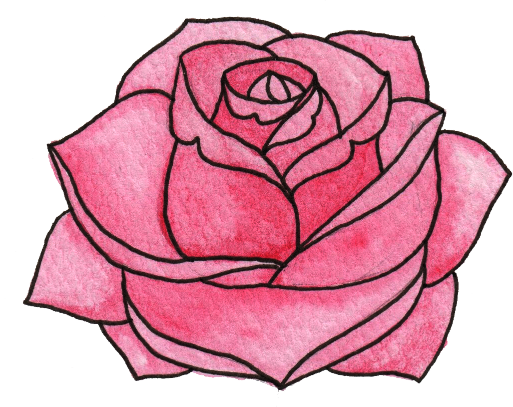 Garden Roses Floral Design Watercolor Painting Clip - Flower In Hand Animation (1080x831), Png Download