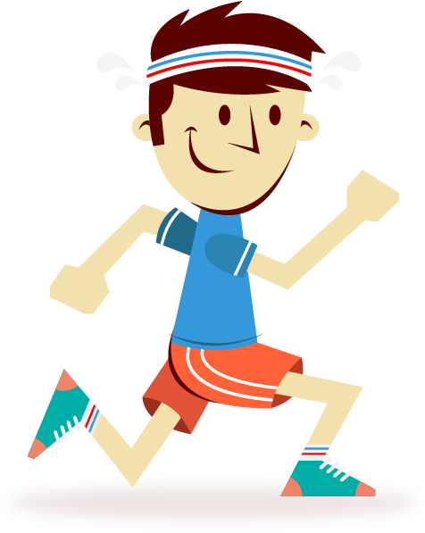 Marathon Training Running Cartoon Sport - Running Cartoon Png (524x617), Png Download