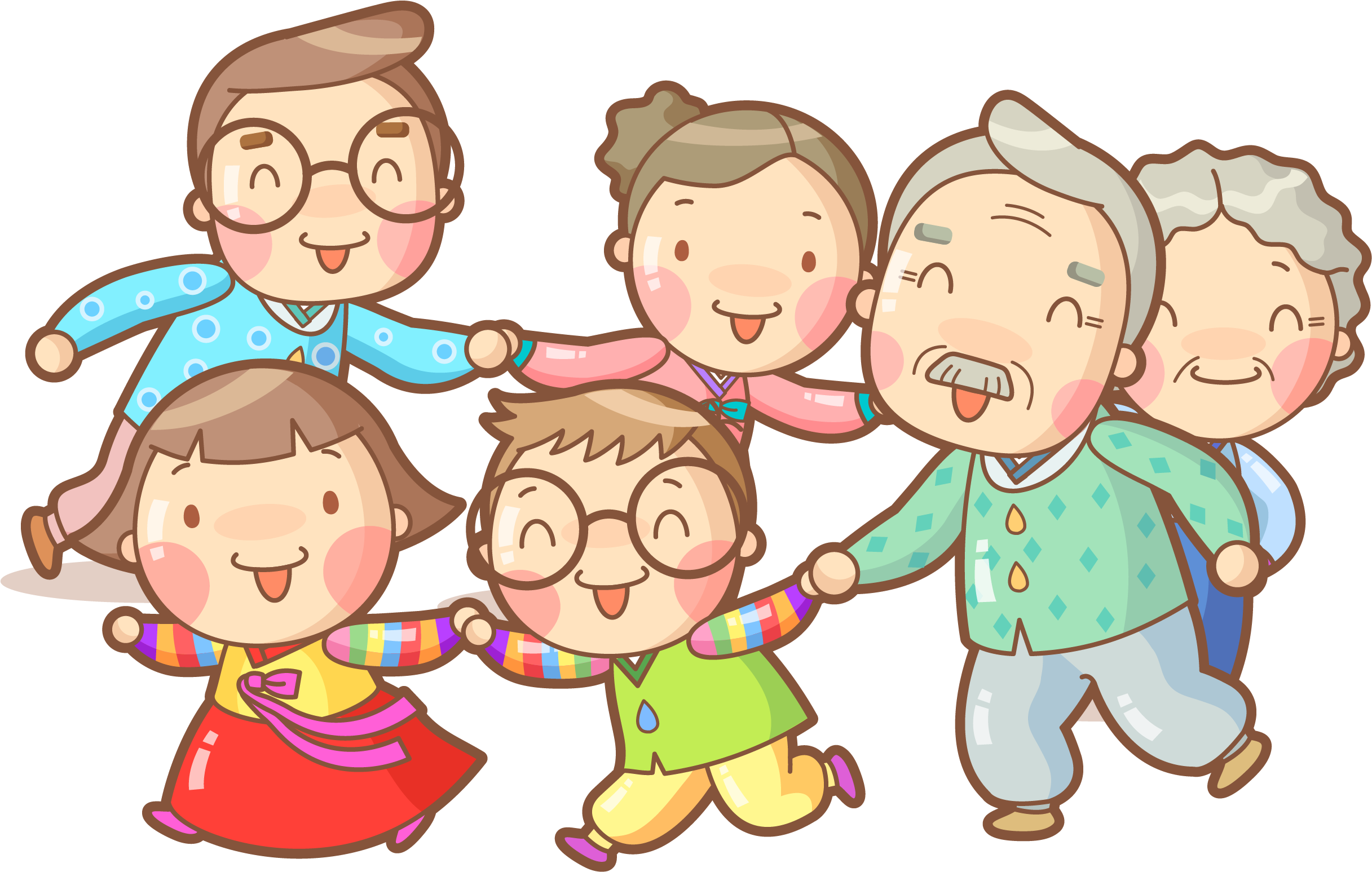 Download Cartoon Drawing Illustration - Happy Family Drawing PNG Image with  No Background 