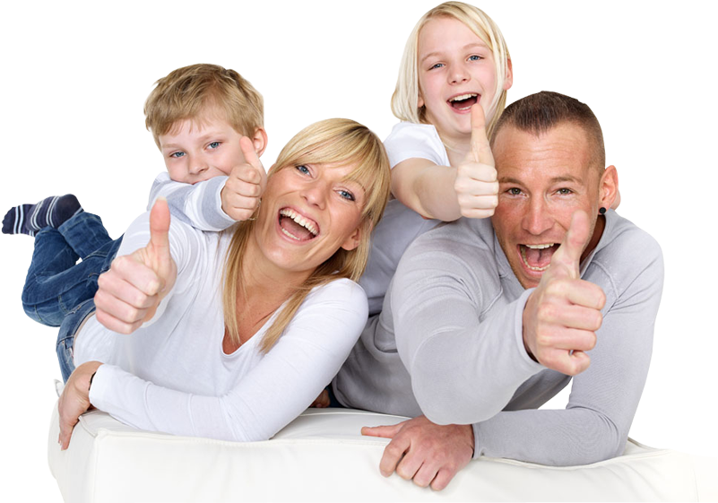 Water Filter Family Happiness Home - Mum Dad And Kids (800x570), Png Download