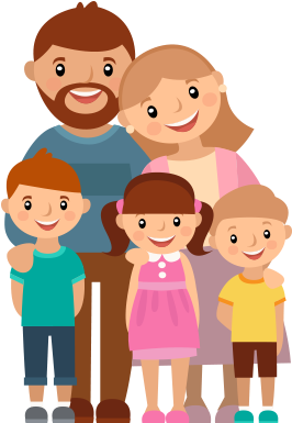 Free Icons Png - Happy Family Cartoon Png (1200x628), Png Download
