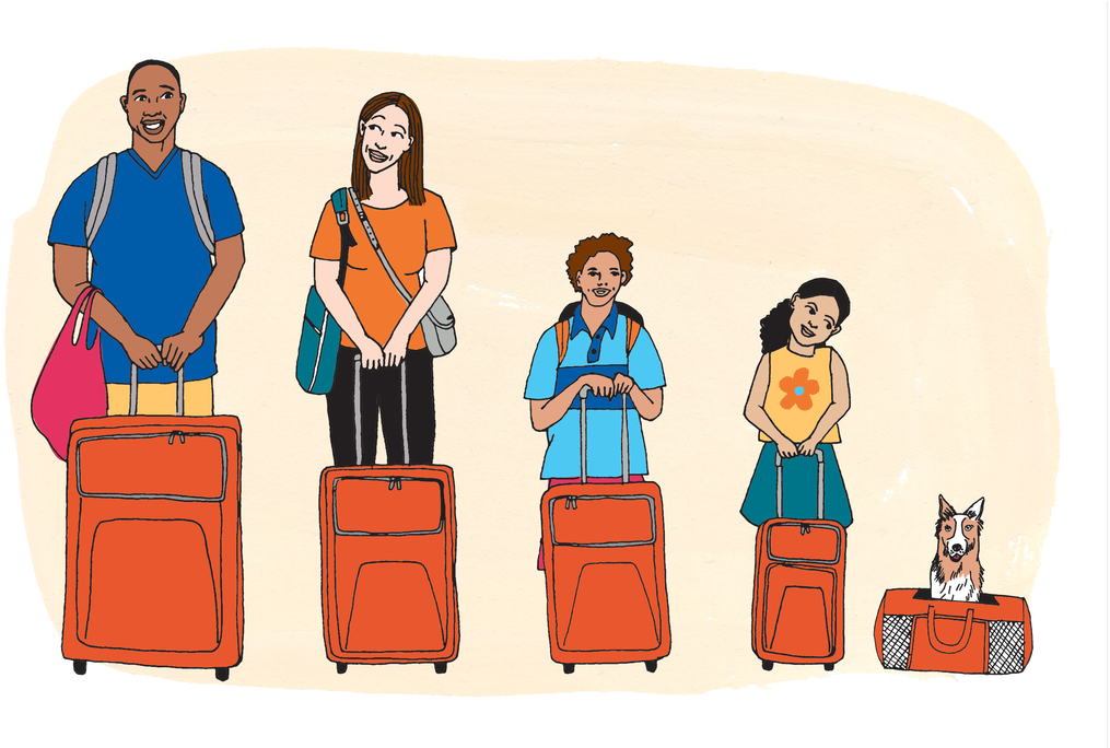 Packing For A Family Vacation Isn't Easy - Library (1024x683), Png Download