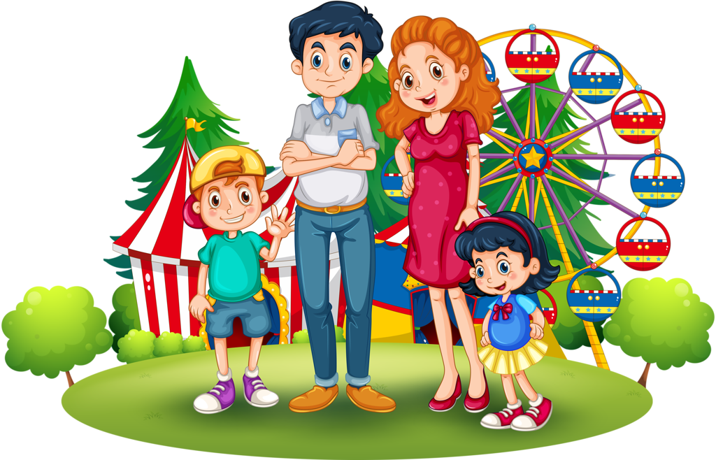 Content Png Clip Art And Scrapbook Clipartfamily - Paseo En Familia Animado (1024x658), Png Download