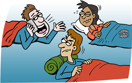 Airport Clipart Family Visit - เสียง ดัง รบกวน ผู้ อื่น (444x281), Png Download