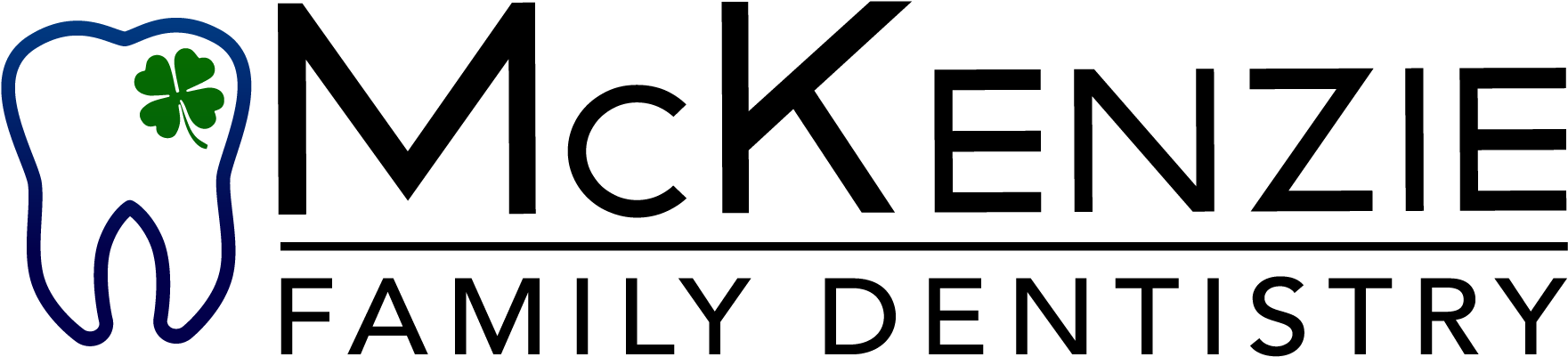 Mckenzie Family Dentistry Logo Black Text Transparent - Sign (1800x427), Png Download
