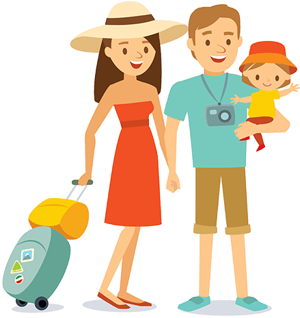 Family Travel Icon Png - Illustration (483x504), Png Download